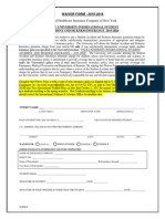 United Healthcare Insurance Company of New York: Waiver Form - 201 5-2016