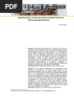 Questao Social Politicas Sociais e Servico Social No Capitalismo Monopolista
