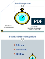 Time Management: Submitted To: Ms - Alka Srivastava Submitted By: Prateek Chopra (22) Sec "U" & Sem Viii