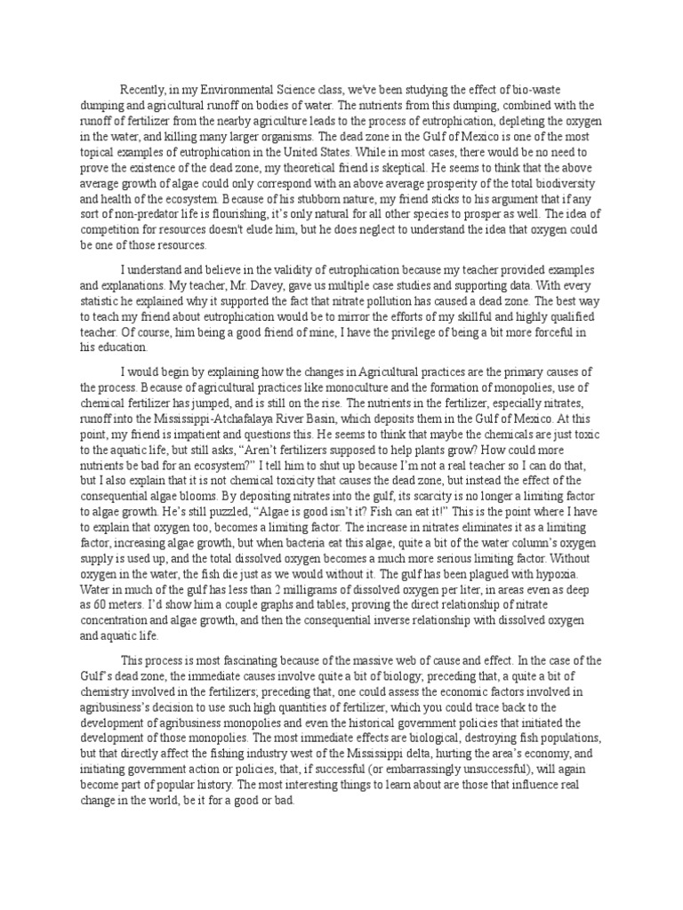 Eutrophication Essays