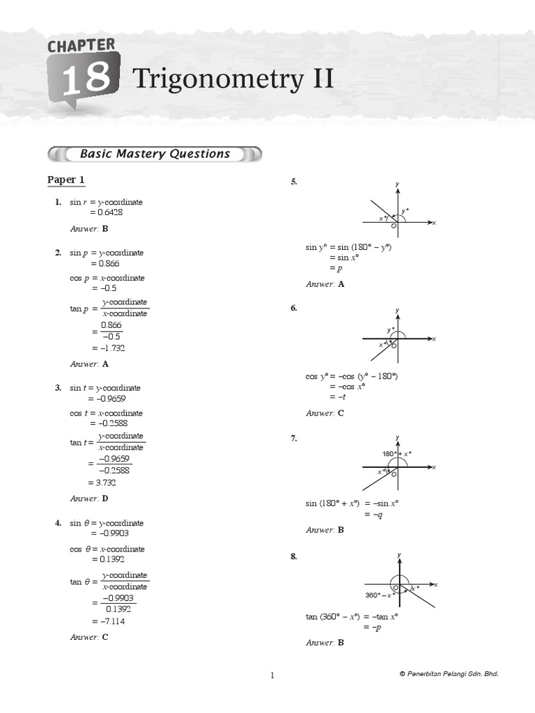Trigonometry Solutions and Concepts | PDF | Teaching Methods & Materials