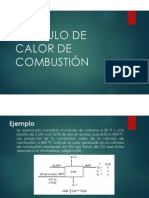 Calculo de Calor de Combustion