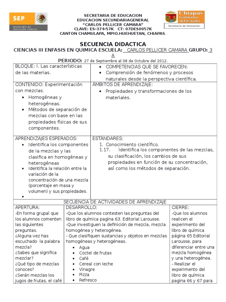Quimica Tres Secuencia Didactica Redox Science