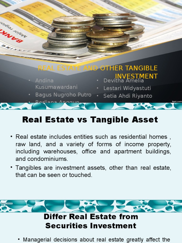 Real Estate and Other Tangible Investment PDF Valuation (Finance) Discounted Cash Flow