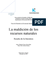 Tesis La Maldicion de Los Recursos Naturales