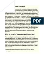 Levels of Measurement