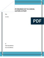 Employee State Insurace Act Is A Social Welfare Regulation-A Study