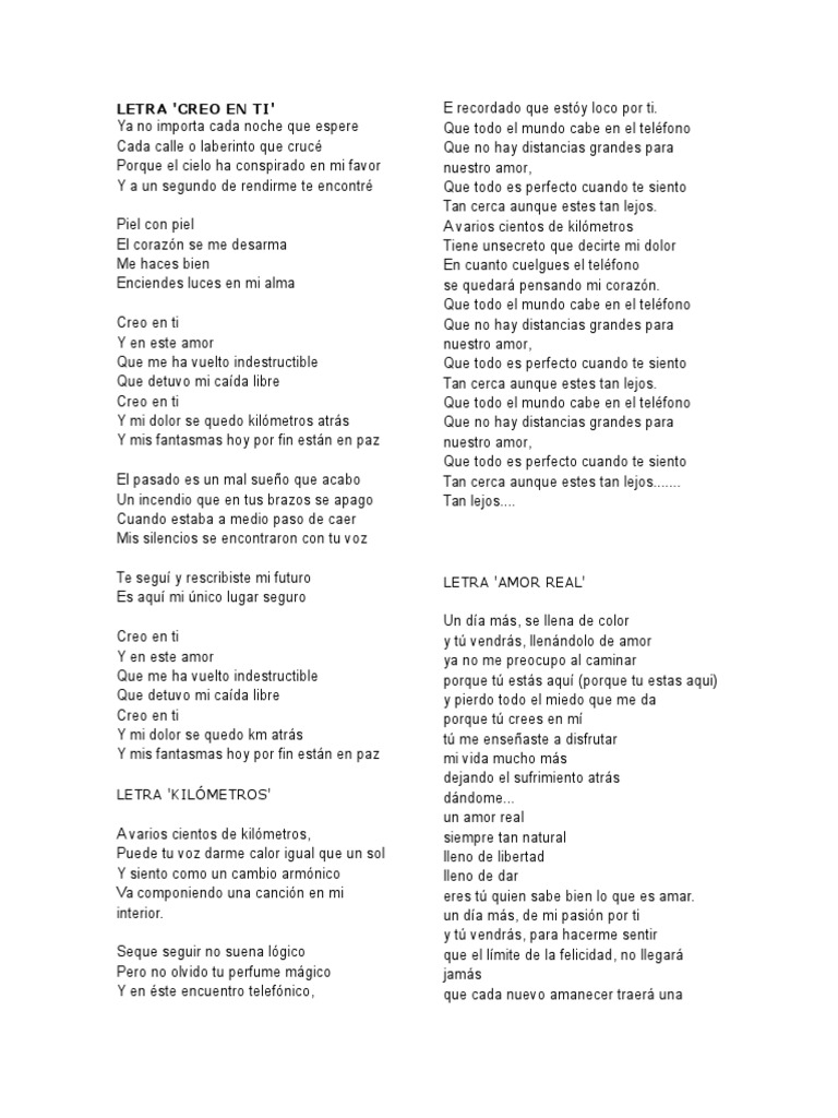 Letras de amor y superación personal | PDF | Amor | Ocio