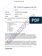 Ignou Mba Ms - 04 Solved Assignments July 2011-Restricted