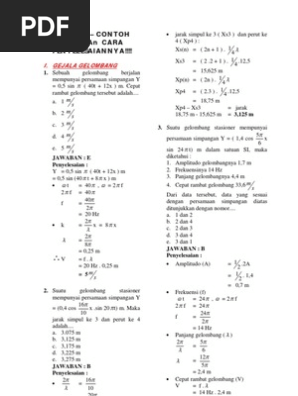 Contoh Soal Dan Jawaban Fisika Kelas 12 Tentang Gelombang - Cari