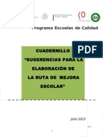 Sugerencias para La Elaboración de La Ruta de Mejora