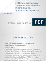 CAT Meta-Analysis of Female Stress Urinary Incontinence Treatments