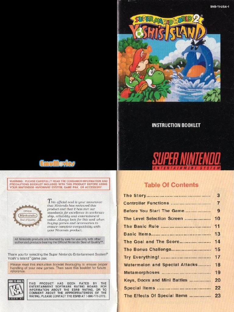 Super Mario World 2 - Yoshi-S Island - Manual de Instruções | PDF