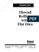 Thread Rolling With Flat Dies Tech Data Master PDF