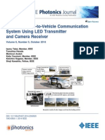 Optical Communication System V2V, Using LED Transmission and Camera Reception