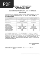 MDSD Form C: Safe Departure Declaration | PDF | Ships | Freight Transport