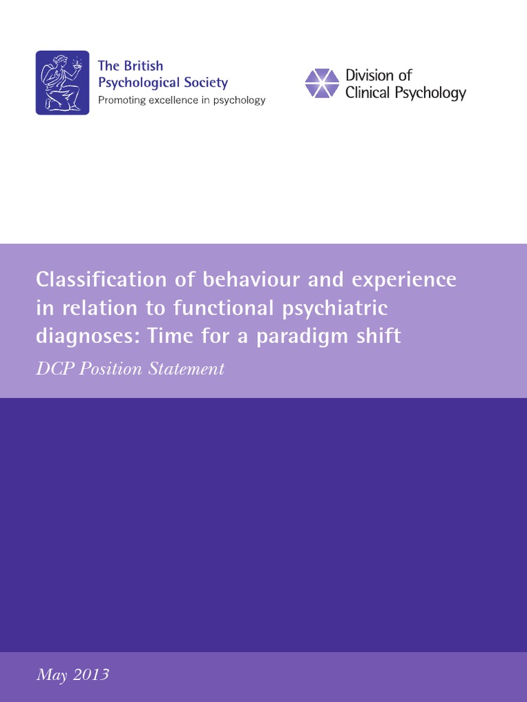 Classification of Behaviour and Experience in Relation To Functional ...