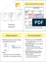 Multi Variate Regression 2 x 2