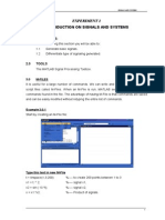 Exp 1 Introduction To Signal and System