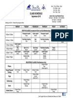 Sep 2015 Class Schedule