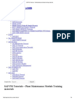 SAP PM Tutorials - Plant Maintenance Module Training Materials