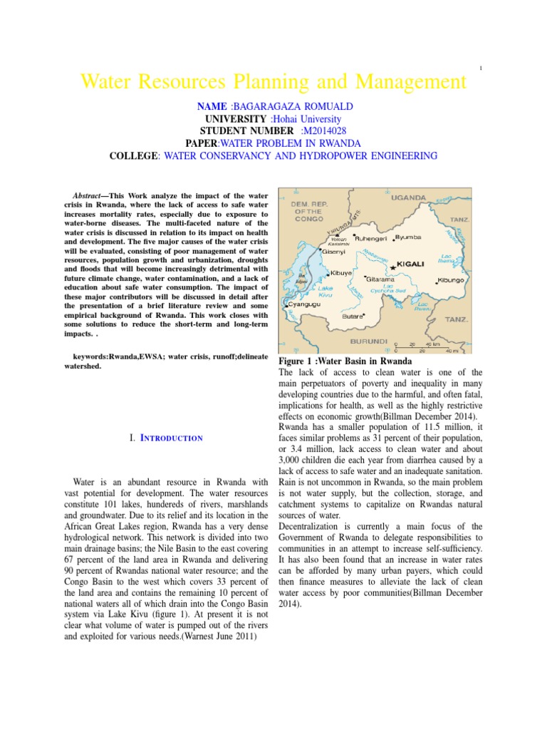 Rwanda's Water Crisis: Causes and Solutions | PDF | Water Resources ...