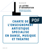 Charte Enseignement Artistique