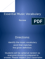 Essential Music Vocabulary Review