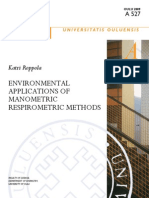 ENNVIRONMENTAL  APPLICATIONS OF  MANOMETRIC  RESPIROMETRIC METHODs