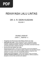 Download Kuliah 1_ Rekayasa Lalu Lintas by Dr Ir R Didin Kusdian MT SN27969851 doc pdf