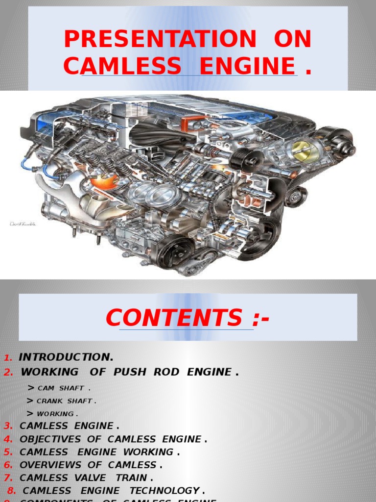 Overview of Camless Engine Technology | PDF | Internal Combustion ...