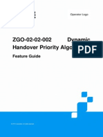 ZGO-02!02!002 Dynamic Handover Priority Algorithm Feature Guide ZXG10 IBSC (V12.3.0)20131108