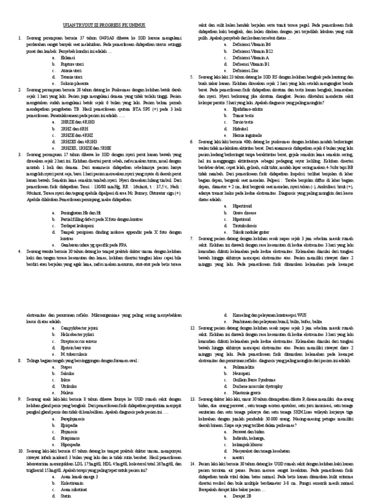 Contoh Soal Tes Cbt Unissula Jawabanku Id