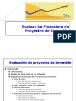 Evaluación Financiera de Proyectos de Inversión ACEF