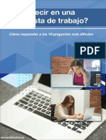 10 Preguntas Difíciles en Una Entrevista de Trabajos Entrevista