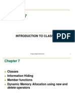 Introduction To Classes: Programming Fundamentals 1