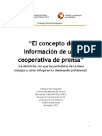 El concepto de información de una cooperativa de prensa