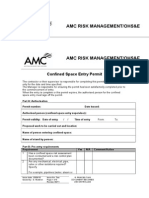 Confined Space Entry Permit