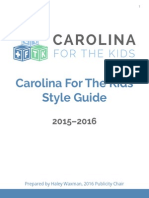 2016 Style Guide - Carolina For The Kids
