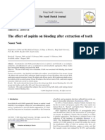 Jurnal The Effect of Aspirin on Bleeding After Extraction of Teeth