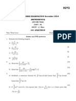 B.Sc. DEGREE EXAMINATION December 2014: (Mathematics)