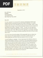 Donald Trump's Letter to CNN President Jeff Zucker
