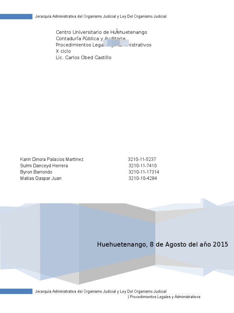 Jerarquía del Organismo Judicial en Guatemala | PDF | Juez | Jurisdicción