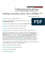 Voltage Standing Wave Ratio