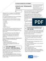 What You Need To Know: Influenza (Flu) Vaccine (Live, Intranasal)