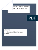 Universidad Nacional "Pedro Ruiz Gallo": Alumno: Torres Del Castillo Juan Carlos
