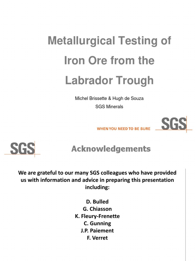 Iron Ore Metallurgical Testing Methods | PDF | Iron Ore | Mill (Grinding)