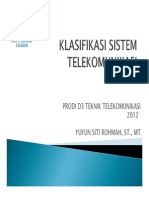 Klasifikasi Sistem Telekomunikasi