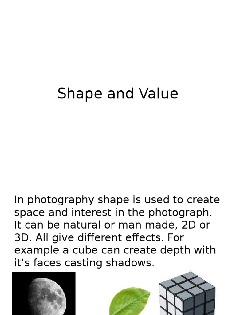 Shape and Value in Photography | PDF