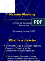 Disaster Planning by Jeremy Harvey CISSP